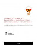Undertaking research and evaluation in Aboriginal public sector contexts: A ‘how to ‘guide cover